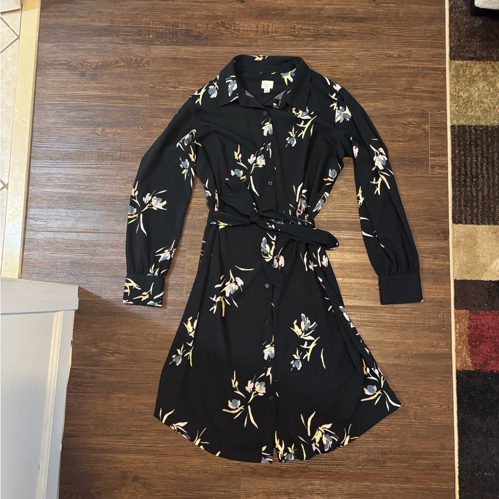 a new day Black Floral Long Sleeve Dress